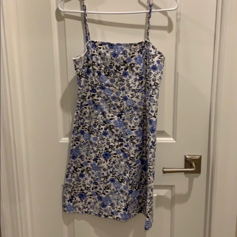 blue flower dress